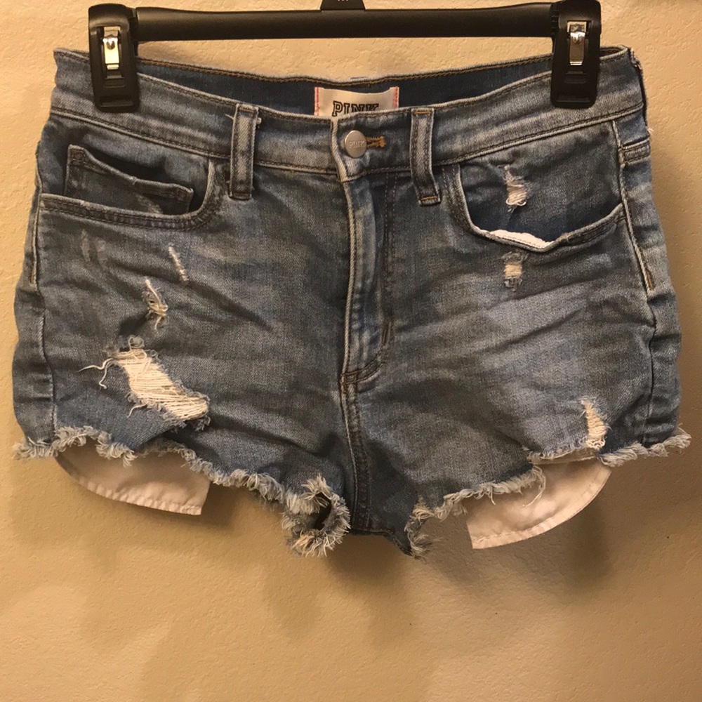Denim, High Waisted Booty Shorts